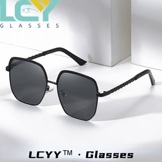 Lcyy2023 ใหม่ แว่นตากันแดดแฟชั่น กรอบสี่เหลี่ยม สไตล์เรโทร 2601