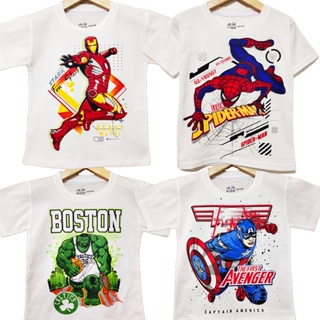 เสื้อยืด ลาย SUPERHERO 4VENGERS สีขาว สําหรับเด็ก