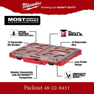 Milwaukee 48-22-8431 กล่องเครื่องมือช่าง (PACKOUT) Low Profile Organizer