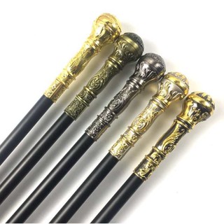 Fashion Walking Cane Stick Elegent Men Ball Handle Hands Canes Vintage Metal Crutch Gentle Man Canes Hand Crutch Sticks