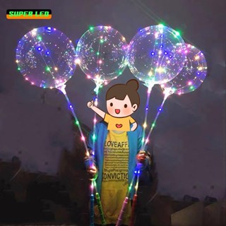 Balloon ลูกโป่งไฟฟ้า ขนาด 20 นิ้ว มีไฟLED กระพริบ 3 จังหวะ เป่าด้วยลมธรรมชาติ สำหรับปาร์ตี้ วันเกิด ลูกโป่งนีออน DIY