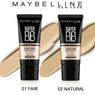 แท้ทั้งร้าน !! แบ่งขายบีบีครีมหน้าเป๊ะ MAYBELLINE SUPER BB ULTRA COVER BB CREAM SPF50 PA++++