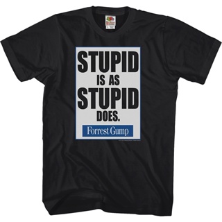 Forrest Gump Stupid Is As Stupid Does Shirt เสื้อยืดชาย เสื้อยืดวินเทจ เสื้อเบลาส์