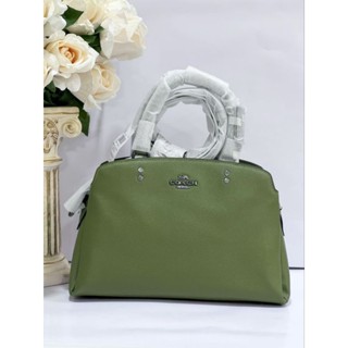 👜NEW COACH Lillie Carryall  ทรงถัง ใบใหญ่💚💚🛍️สีเขียว เหนี่ยวทรัพย์คร้า