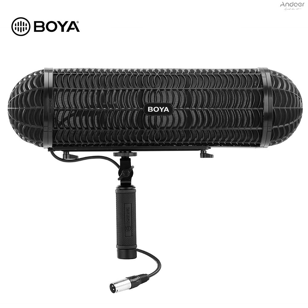 BOYA BY-WS1000 Microphone Blimp Windshield Suspension System with XLR Cable for 20-22mm Diameter Microphones for Camcorder Recorder