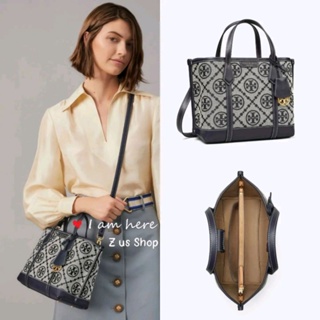 พรีฯ​ TORY BURCH PERRY T MONOGRAM SMALL TRIPLE-COMPAREMT TOTE.