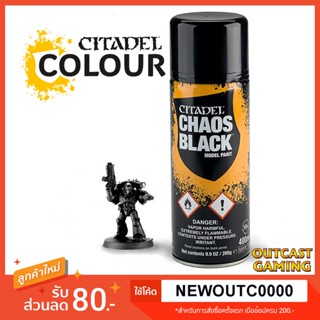 [Spray] Chaos Black 400ml - Citadel Colour สีสเปรย์รองพื้น สีดำด้าน Matte finished