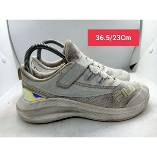 Fila Size 36.5 ยาว 23 รองเท้ามือสอง ผ้าใบ แฟชั่น ทำงาน ลำลอง เดิน  เที่ยว วิ่ง ออกกำลังกาย เกรด A+(P)