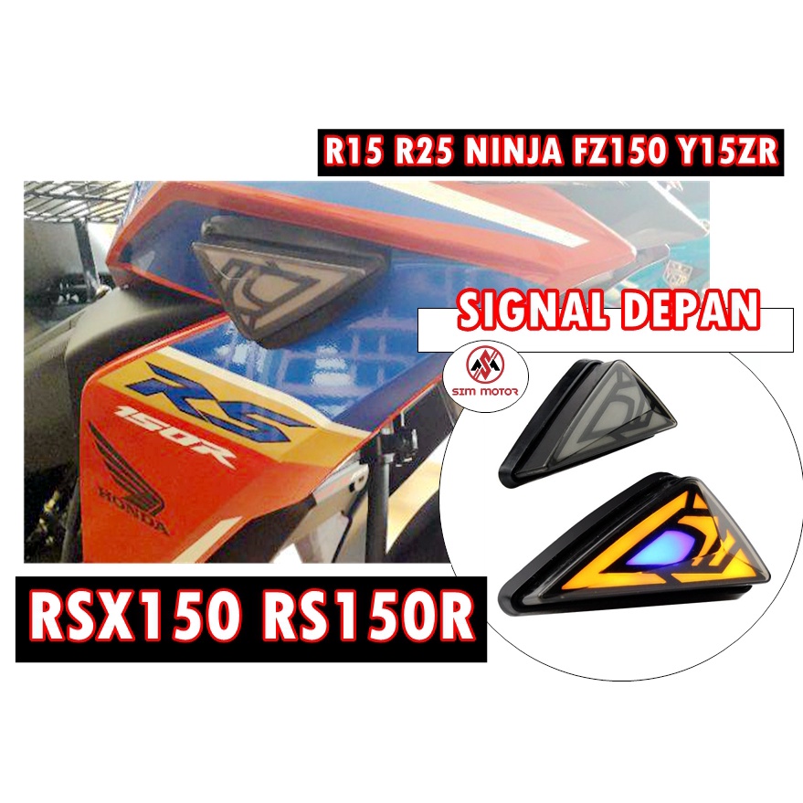 สัญญาณ depan Fairing Tampal Led Running Mode [ Universal ] Rsx150 Rs150r Lc135 R15 R25 Fz150 Ninja z