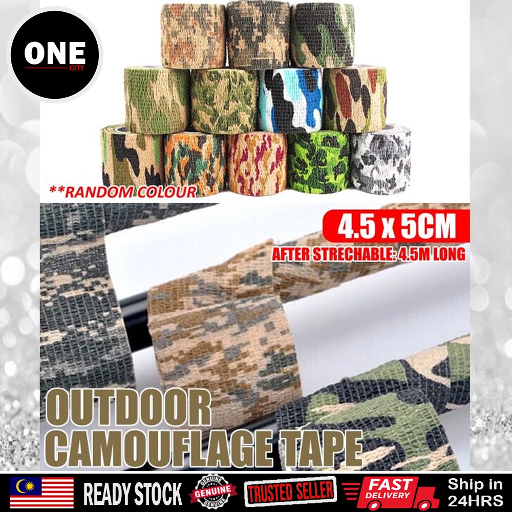 Camouflage Tape Sports Waterproof Elastic Roll Physio Bandage Self-Adhesive Elastic Bandage