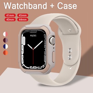 【ใหม่】สายนาฬิกาข้อมือ พร้อมเคส สําหรับ Apple Watch Iwatch 45 มม. 41 มม. 44 42 มม. 40 38 มม. Iwatch Series 8 7 SE 6 5 4 3 2 1 41 มม. 45 มม.