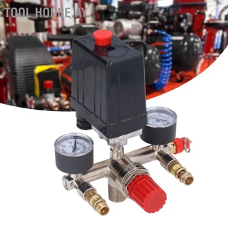 Tool House.Ay ชุดวาล์วควบคุมแรงดันคอมเพรสเซอร์แอร์ แนวตั้ง 90‐120PSI Ac 240V 380V