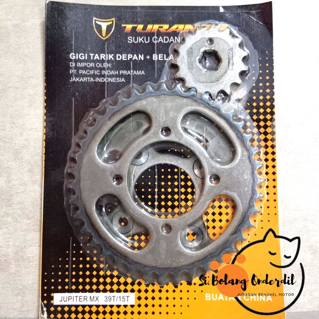 FRONT REAR GEAR JUPITER MX 39T/15T ด้านหน้า + เกียร์ด้านหลัง JUPITER MX 39T/15T VIRGO