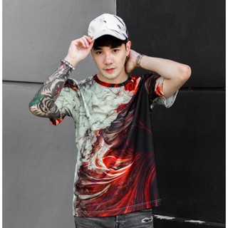 เสื้อยืดลายหินอ่อน(สีแวมไพร์):Vampire Marble T-shirt (Short-Sleeve)