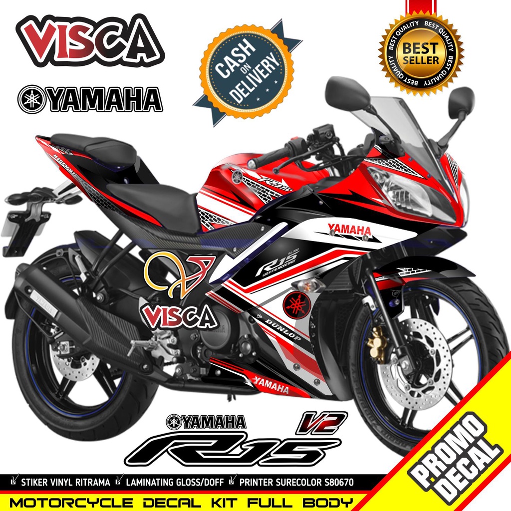 Decal R15 V2 Full Body Decal R15 V2 สติกเกอร์ R15 V2 Full Body Cool Striping R15 V2 โฮโลแกรมรูปลอก V