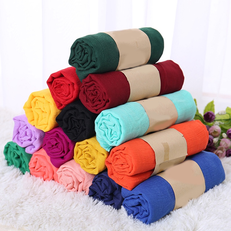 180*55cm Solid Color Fashion Long Scarf Casual Simple Soft Shawls Accessories