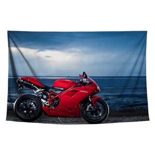 [ผ้าแขวนพรม] โปสเตอร์ ผ้าแคนวาส ลาย Ducati V4 สําหรับตกแต่งหอพัก รถจักรยานยนต์