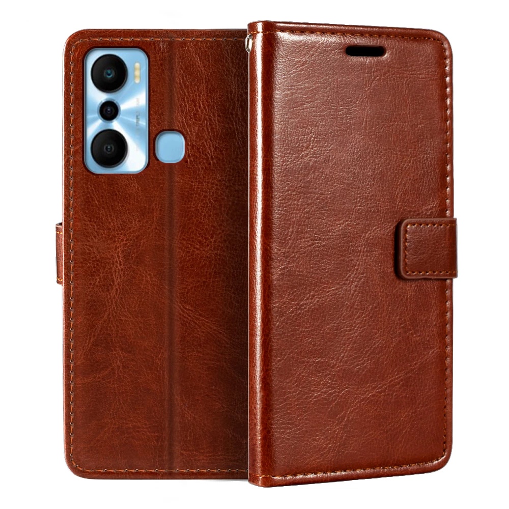 เคสโทรศัพท์มือถือ หนัง PU แบบฝาพับแม่เหล็ก พร้อมช่องใส่บัตร และขาตั้ง สําหรับ Infinix Hot 20i X665E 