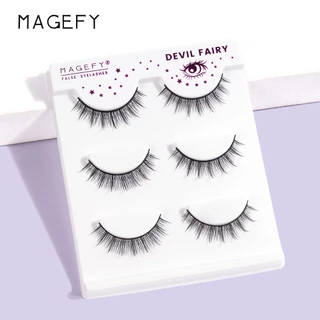 MAGEFY 5D ขนตาปลอม 3 คู่ ขนตาปลอมธรรมชาติ ขนตา ขนมิงค์ แบบธรรมชาติ Eyelashes 11 สไตล์ 7378