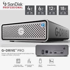 Sandisk Professional G-DRIVE (Tetris) Enterprise-Class Desktop Hard Drive, Ultrastar Drive Inside, 4 TB, Space gray, US