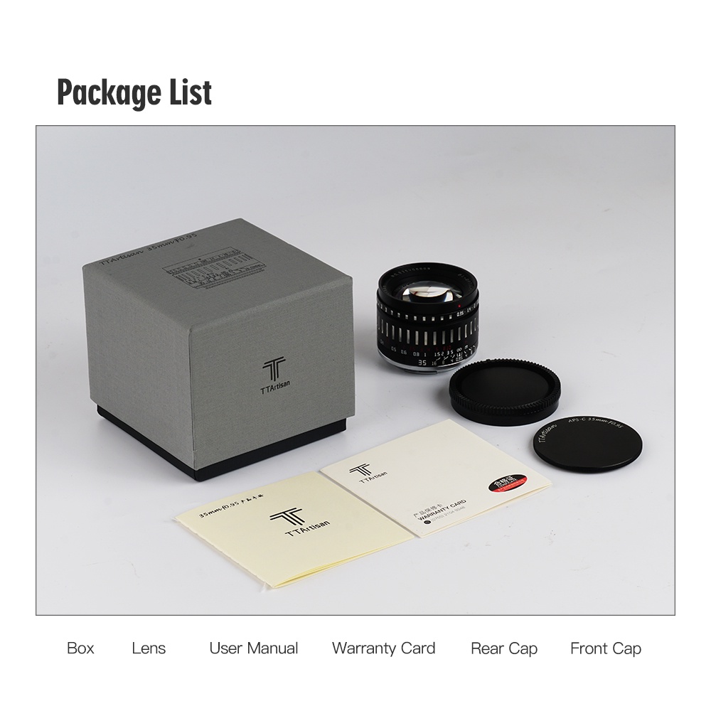 Ttartisan 35mm F0.95 APS-C เลนส์แมนนวล รูรับแสงขนาดใหญ่ สําหรับ Sony E Fujifilm XF Canon M Canon RF L-mount Nikon Z