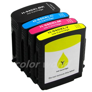 [สต็อกประเทศไทย]A set of 4 pieces of 940XL BK C M Y ink cartridge set 940 XL, suitable for HP Officejet Pro 8000 850