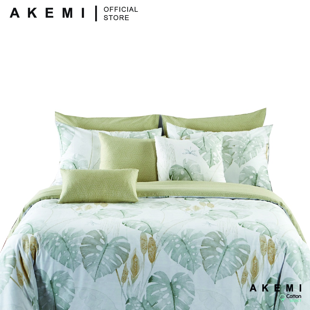 Akemi ชุดผ้าปูที่นอน ผ้าฝ้าย 730TC (ซุปเปอร์ซิงเกิล ควีน คิง)