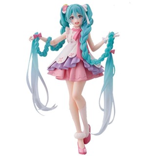 โมเดลตุ๊กตาฟิกเกอร์ Pvc อนิเมะ Hatsune Miku Kawaii หูกระต่าย ของเล่น สําหรับเก็บสะสม ตกแต่งคริสต์มาส