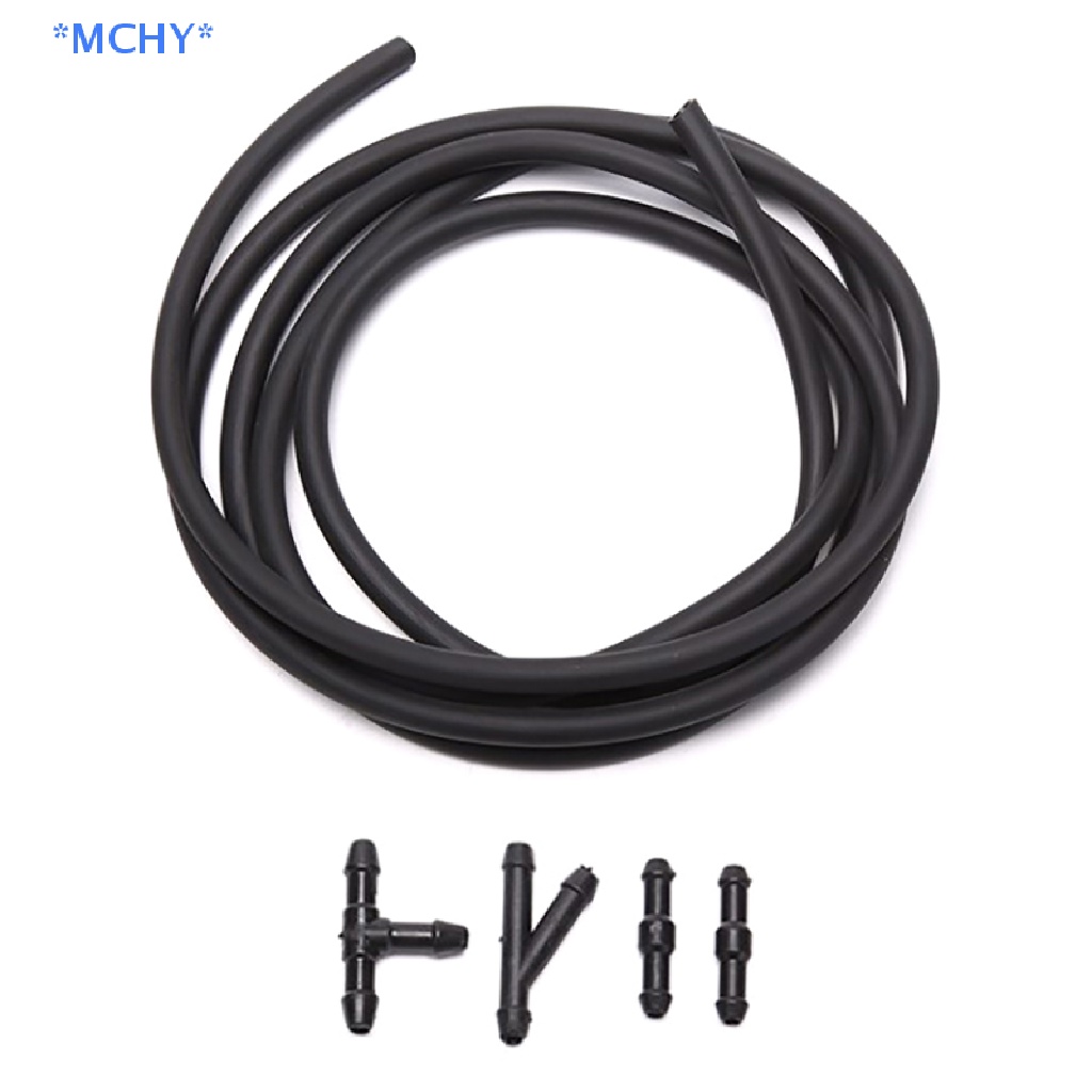 Mchy> ใหม่ ท่อหัวฉีดน้ําฝนกระจกหน้ารถ ยาว 1 ม. พร้อมตัวเชื่อมต่อ 4 ชิ้น