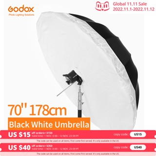 Godox 70 inch 178cm Black White Reflective Umbrella Studio Lighting Light Umbrella with Large Diffuser Cover