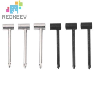 Redkeev 3pcs 7/8 / 6.35mm กีต้าร์ท่อหกเหลี่ยมซ็อกเก็ตโลหะกีต้าร์มัดลวดประแจก้าน