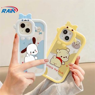 เคสโทรศัพท์ซิลิโคน แบบนิ่ม ลาย Pochacco และ Winnie สําหรับ OPPO A17 A57 2022 A15 A16 A16K A54 A53 A12 A5S A7 A3S A11k A31 A52 A92 A94 A93 A37 F9 A1K Reno 5 A76 A96 A36