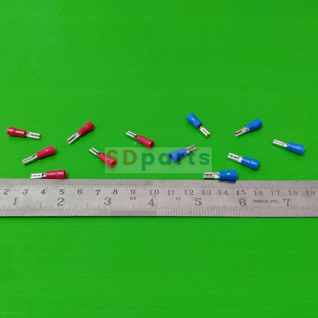 (10 ตัว) หางปลา 2.8mm เสียบ หัวเสียบ ตัวเมีย หุ้มขั้ว แบน 2.8mm 0.110in #FDxx-110