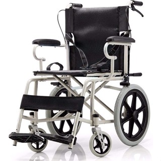 รถเข็นผู้ป่วย รถเข็น PHENOMA Wheelchair รถเข็นผู้สูงอายุ วีลแชร์ พับได้ เบาะผ้าหนัง รุ่น JL809J, JL809 เกรดโรงพยาบาล