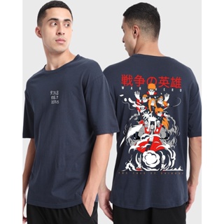 Mens Blue Legend Jiraiya Graphic Printed Oversized T-shirt เสื้อครอปสายฝอ เสื้อคู่วินเทจ เสื้อขาว เสื้อ ยืด ผู้ชาย