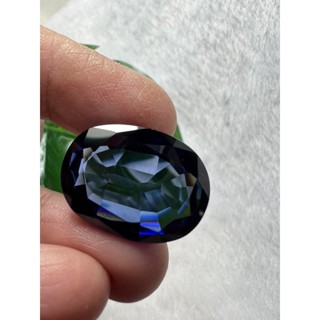 synthetic stone Lab Blue sapphire oval 23x17- 34cts