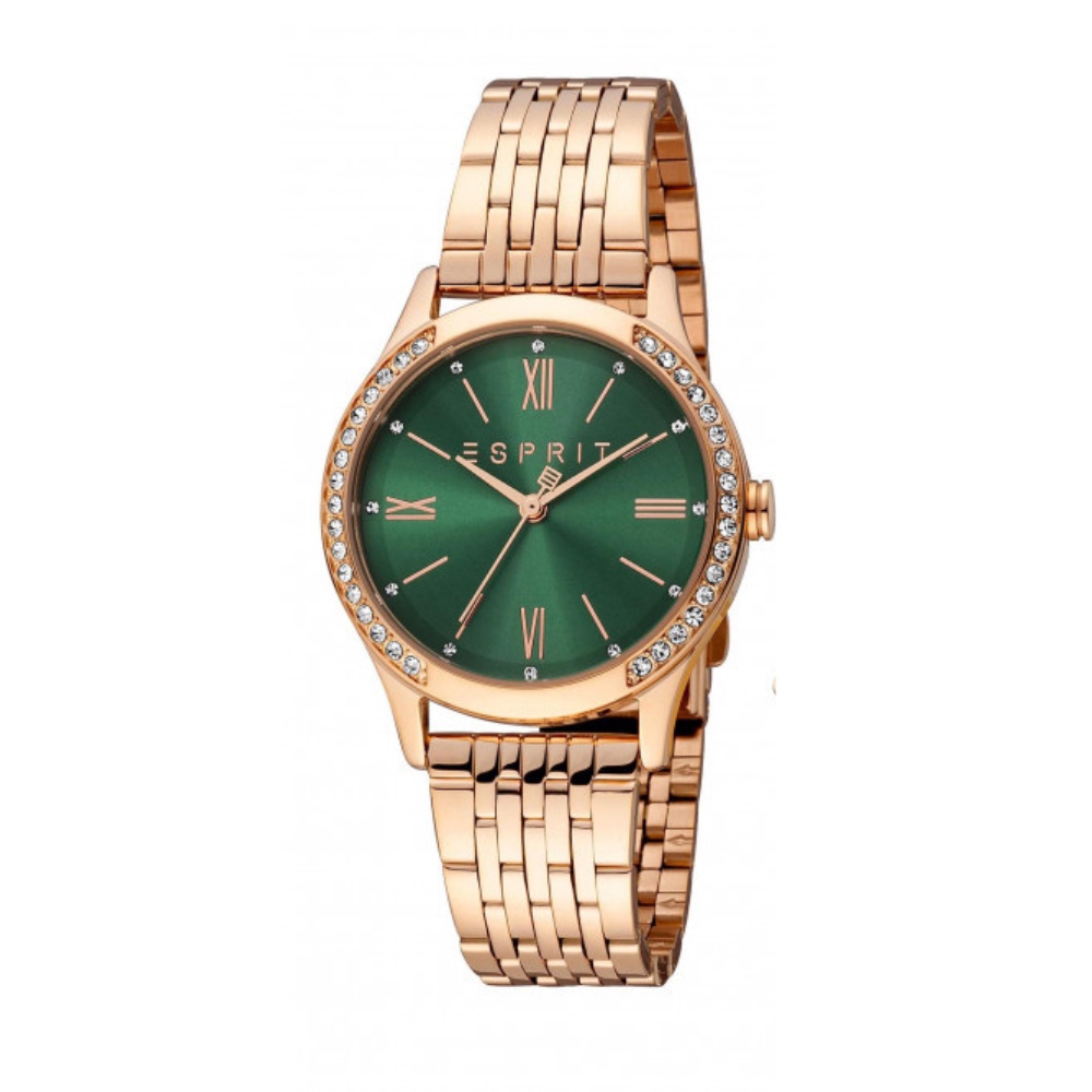 (ของแท้ประกันช้อป) นาฬิกา นาฬิาข้อมือผู้หญิง "Hodinky รุ่น Esprit ES1L345M0085 Rose Gold/Green" นาฬิกาข้อมือ