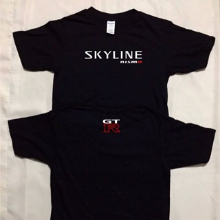 เสื้อยืดผ้าฝ้าย เสื้อยืดพิมพ์ลายพรีเมี่ยม Nissan Skyline GTR (SKY1214B)