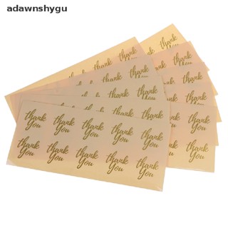 Adawnshygu ป้ายฉลากฟอยล์ Thank you แบบใส สีทอง DIY สําหรับของขวัญ 100 ชิ้น TH