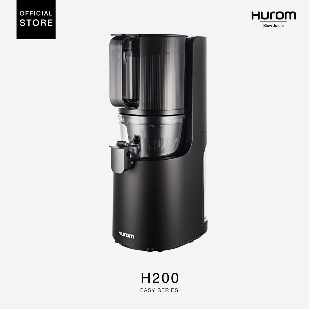 Hurom เครื่องสกัดน้ำผักและผลไม้เเยกกาก H200 (Matt Black)