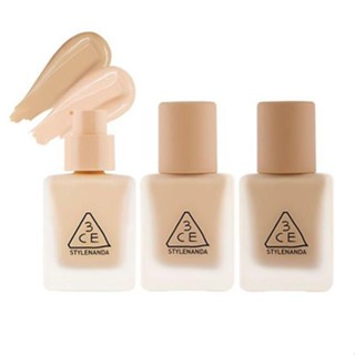 3CE Velvet Fit Foundation (Soft Nude, Beige, Natural Medium, Deep Beige, Warm Ivory, Fair, Pure Ivory)