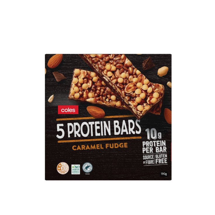 Coles Caramel Fudge Protein Bar 5 Pack โปรตีนบาร์ โปรตีน โปรตีนแท่ง โปรตีนเสริม โปรตีนเวย์ ขนมโปรตีน