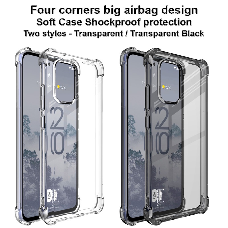 Imak Nokia X30 5G Clear Casing TPU Soft ครุภัณฑ์มือถือแบบห่อทั้งหมดอีโซ่ 100% กันการตก พร้อมความปลอดภัยสูงสุดและความสวยงามทันสมัย