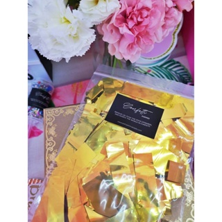 กระดาษโปรย Metallic Confetti - Rectangle Gold Metallic Confetti (4x2 CM)