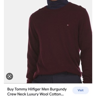 Tommy hilfiger Crew Neck Sweater ทอมมี่ ฮิลฟิกเกอร์ เสื้อสเวตเตอร์ผู้ชาย คอกลม