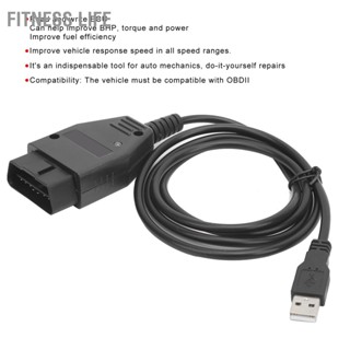 Fitness Life Eobd2 อุปกรณ์จูนชิป Ecu อเนกประสงค์ พร้อมสายเคเบิลวินิจฉัย Cd 16Pin Obdii