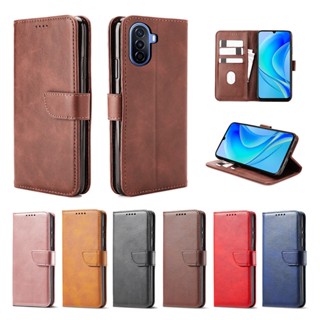 เคสโทรศัพท์หนัง ฝาพับแม่เหล็ก พร้อมช่องใส่บัตร และขาตั้ง สําหรับ Huawei Nova 70 Plus 4G Hauwei Novay70 70Plus Y 70 70Y