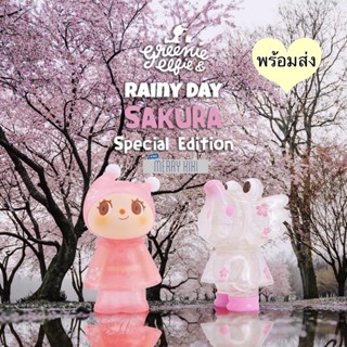 (พร้อมส่ง) Unbox Industries Greenie &amp; Elfie Rainyday Sakura version. โมเดล ฟิกเกอร์