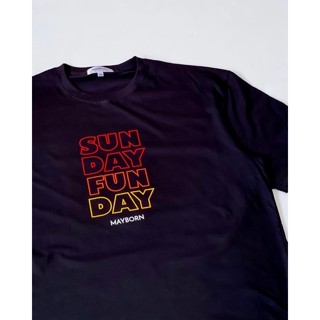 เสื้อยืดผ้าดีที่สุด ลาย SUNDAY FUNDAY