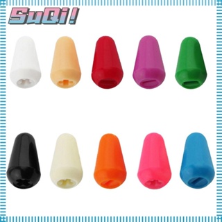 Suqi ฝาครอบปุ่มสวิตซ์ พลาสติก 3 ทาง 10 สี สําหรับกีตาร์ไฟฟ้า 10 ชิ้น